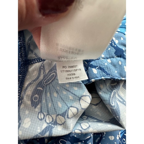 Patagonia Men’s Blue Nautical Adjustable Waist Swim Trunks Size 33 - Picture 5 of 5